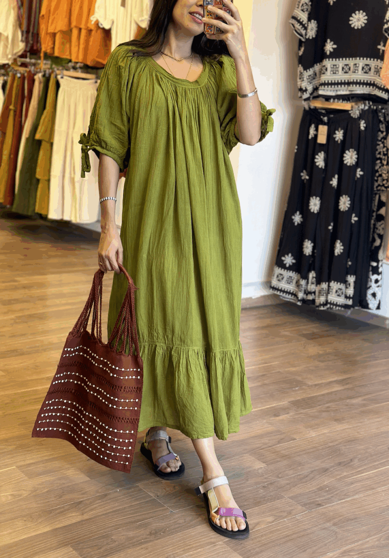 Vestido Afrodita Verde Olivo